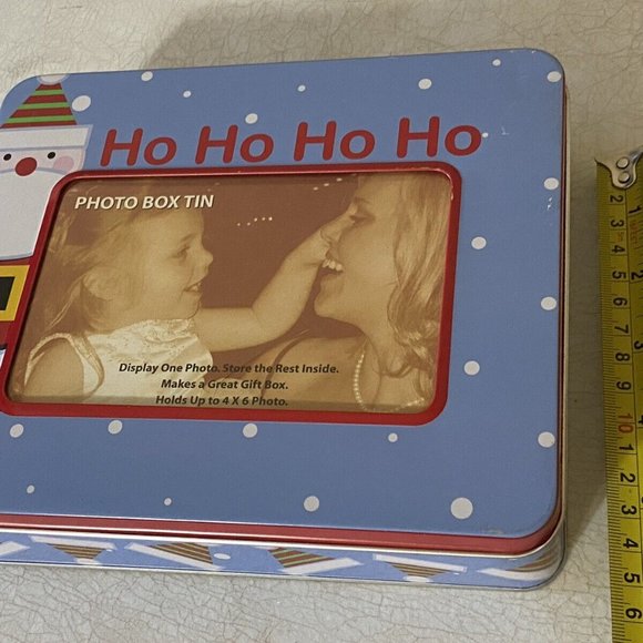 Christmas/Holiday Photo Box Tins, Fits 4x6 Photo (Pre-owned/Good Cond), Set of 3 - Picture 5 of 6